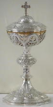 French antique solid silver Ciborium